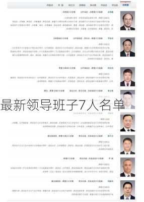 最新领导班子7人名单