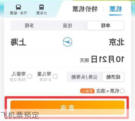 飞机票预定