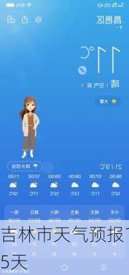 吉林市天气预报15天