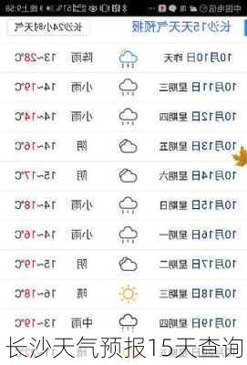 长沙天气预报15天查询