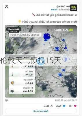 伦敦天气预报15天