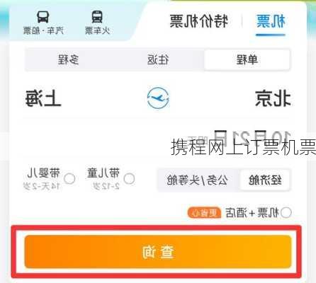 携程网上订票机票