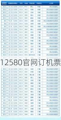 12580官网订机票