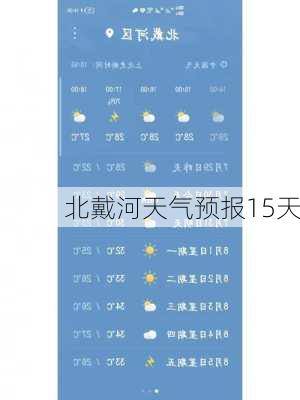 北戴河天气预报15天