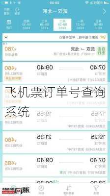 飞机票订单号查询系统