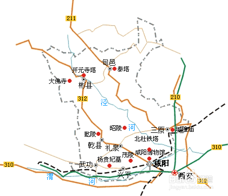 咸阳旅游景点一日游路线