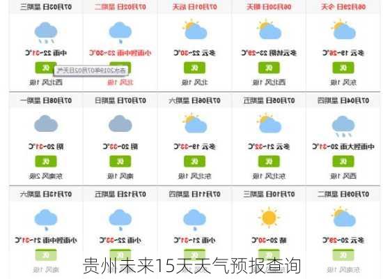 贵州未来15天天气预报查询