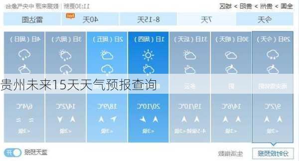 贵州未来15天天气预报查询