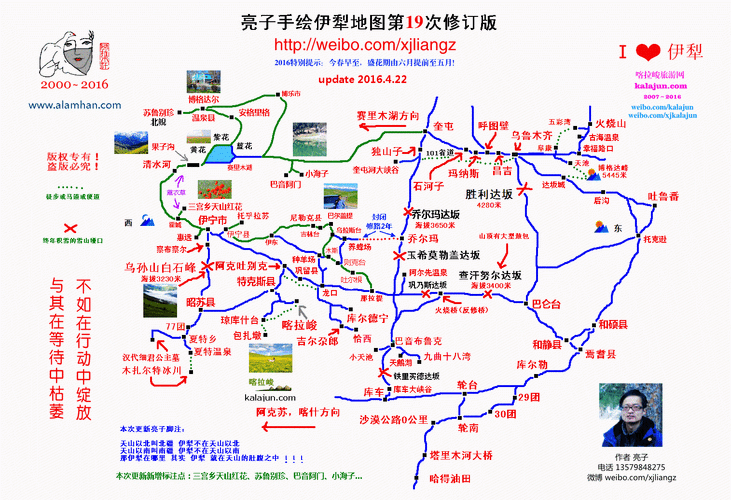 伊犁旅游景点分布图