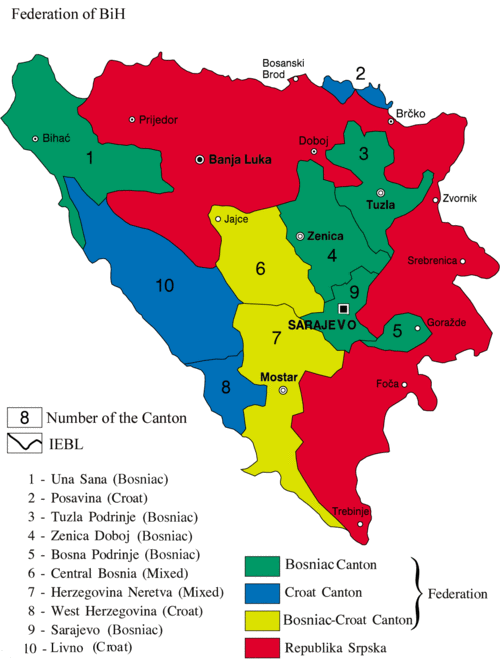 波黑地图