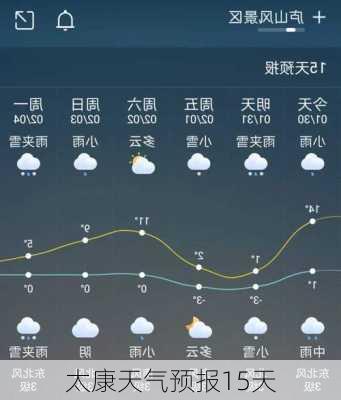 太康天气预报15天