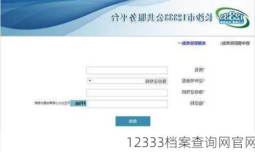 12333档案查询网官网