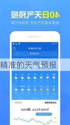 精准的天气预报