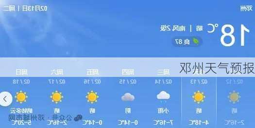 邓州天气预报