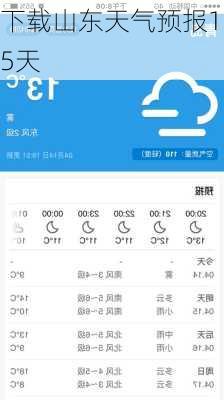 下载山东天气预报15天