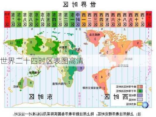 世界二十四时区表图高清