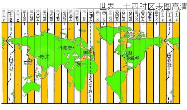 世界二十四时区表图高清