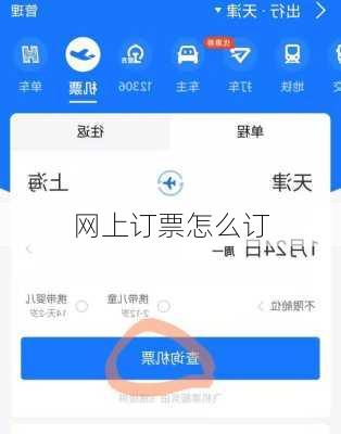 网上订票怎么订