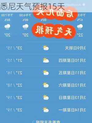 悉尼天气预报15天