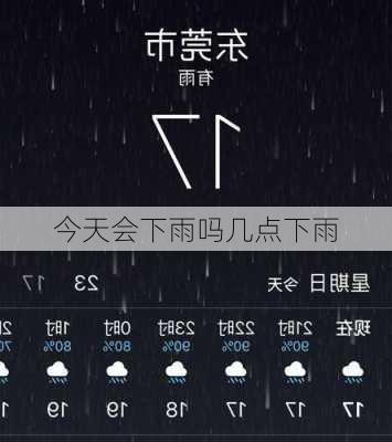 今天会下雨吗几点下雨