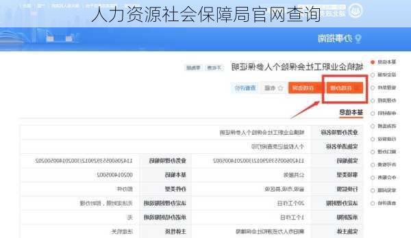 人力资源社会保障局官网查询