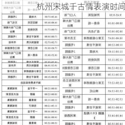 杭州宋城千古情表演时间