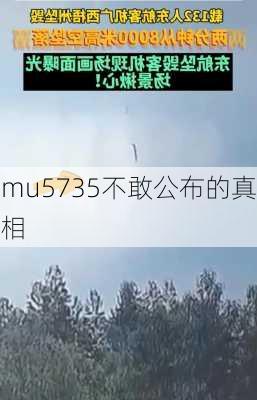 mu5735不敢公布的真相