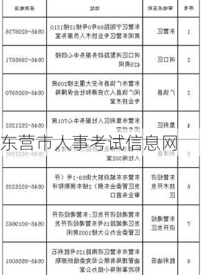 东营市人事考试信息网