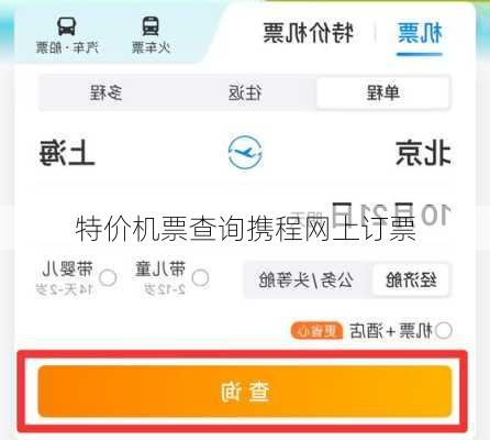 特价机票查询携程网上订票