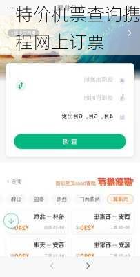 特价机票查询携程网上订票