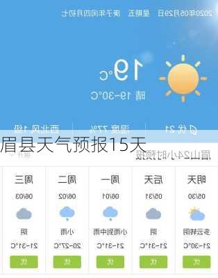 眉县天气预报15天