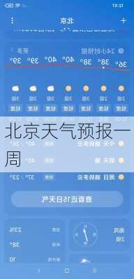 北京天气预报一周