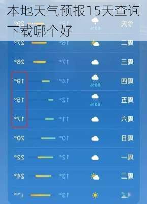 本地天气预报15天查询下载哪个好