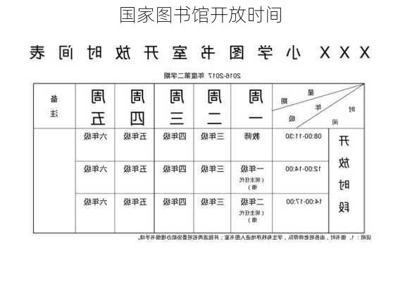 国家图书馆开放时间