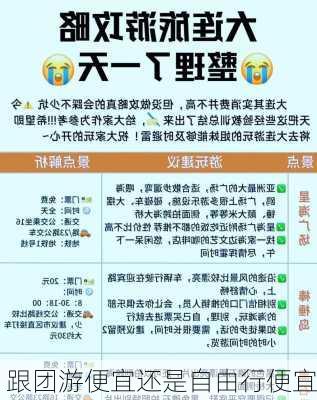 跟团游便宜还是自由行便宜