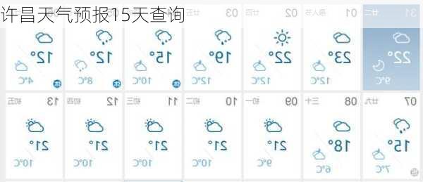 许昌天气预报15天查询