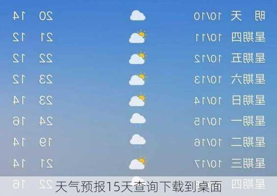 天气预报15天查询下载到桌面